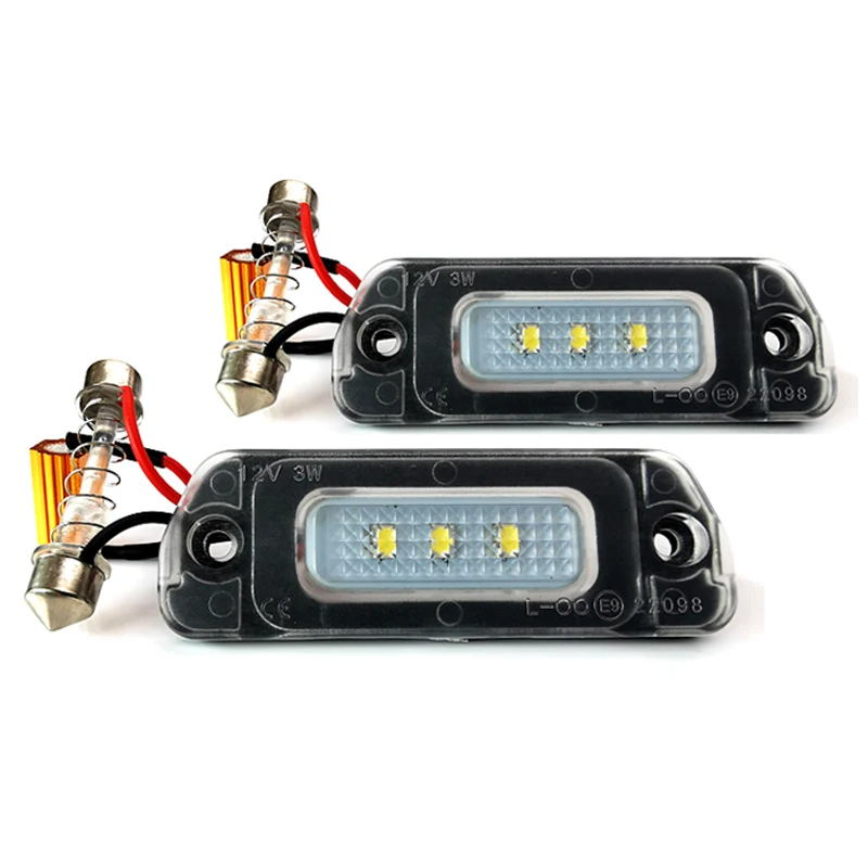 

2Pcs LED License Plate Light For Mercedes-Benz AMG W163 W164 X164 W251 ML 230 270 280 300 320 350 400 450 500 550 55 63 AMG