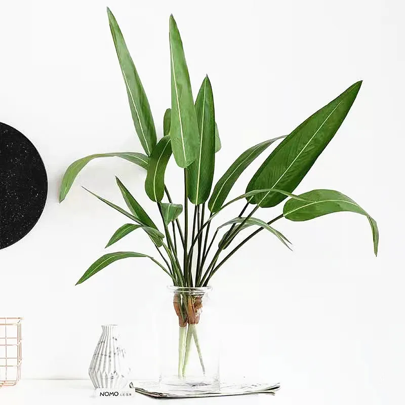 Большие искусственные зеленые растения Monstera тропические пальмовые ветки