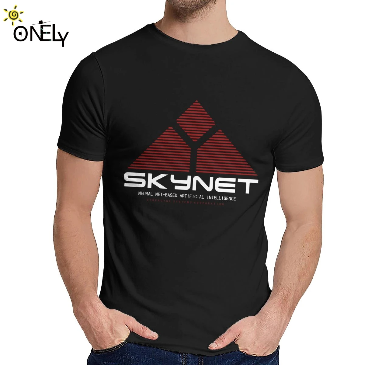 Графический логотип SKYNET Cyberdyne Сара Терминатор Мужская футболка для мужчин летняя