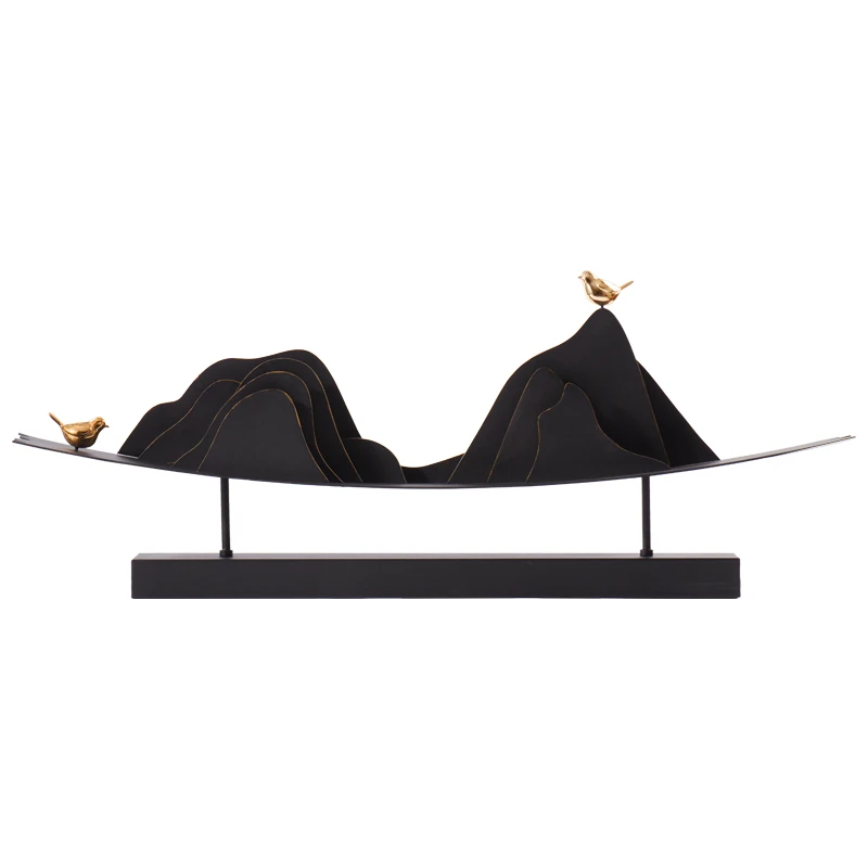 

Creative Light Luxury Rockery Bronze Bird Entrance Home Decoration Decoration