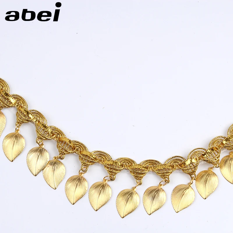 Кружевная лента с бахромой листьями и блестками 45 мм 1 ярд для свадьбы вечеринки