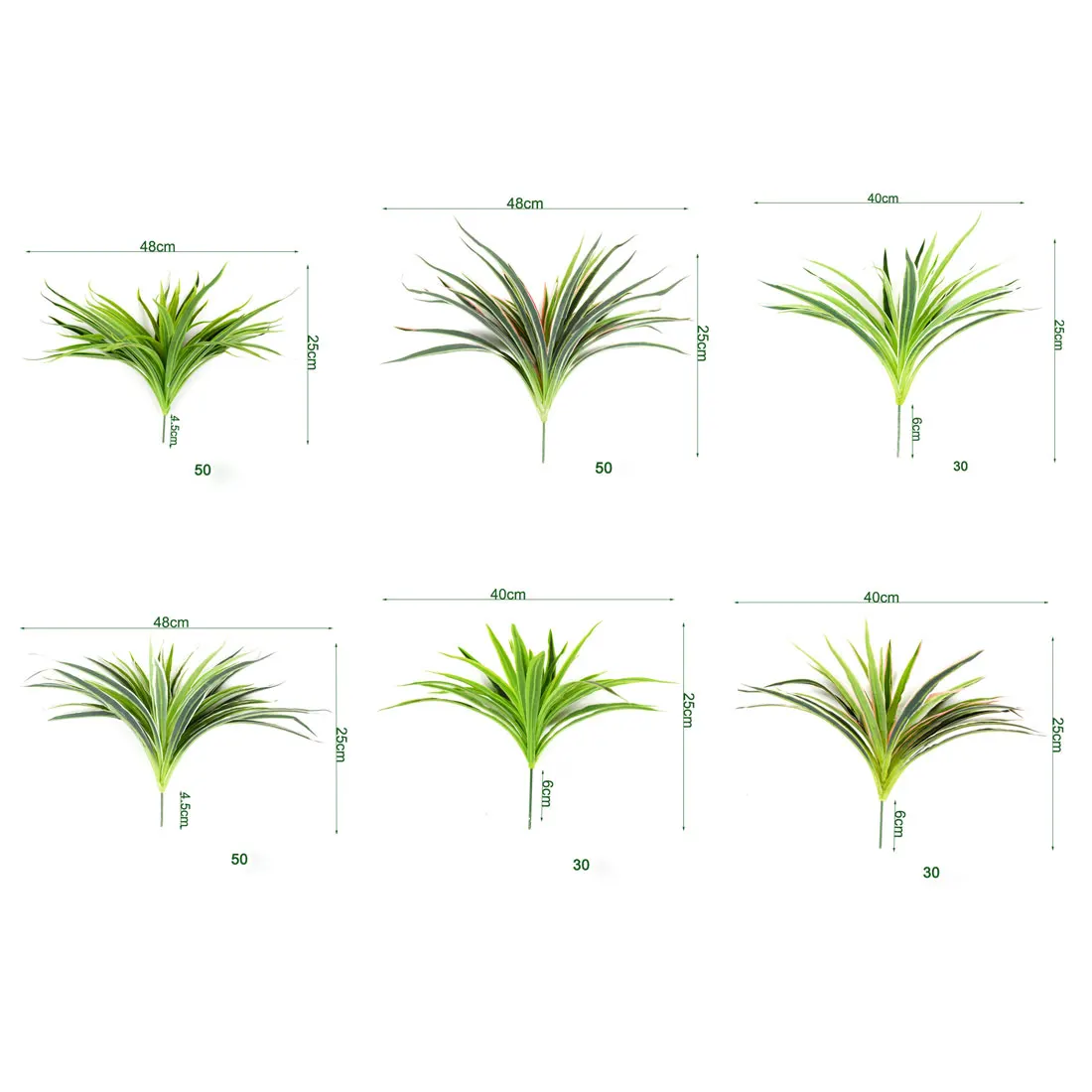 6 стилей искусственный хлорофитум цветы растения Настенный декор в горшках