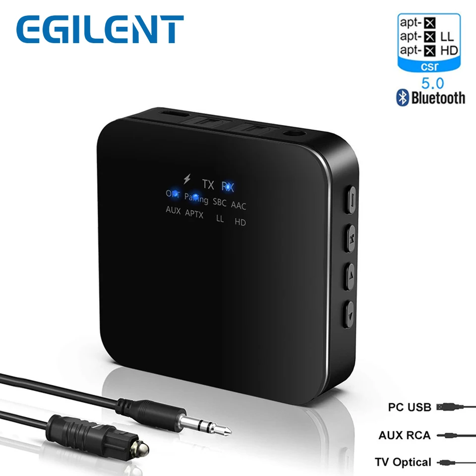 Bluetooth Audio адаптер приемопередатчика 3 5 мм AUX RCA Jack Hifi беспроводной и микрофон