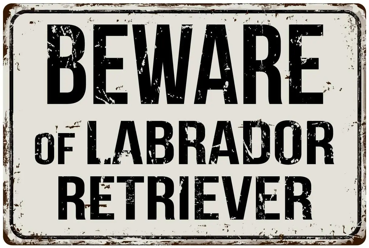 

Deerts 357VS Остерегайтесь Лабрадора ретривера 8x12 винтажный алюминиевый Ретро металлический знак