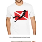 Повседневные мужские рубашки с коротким рукавом для погружения с аквалангом, белая мужская футболка 4XL