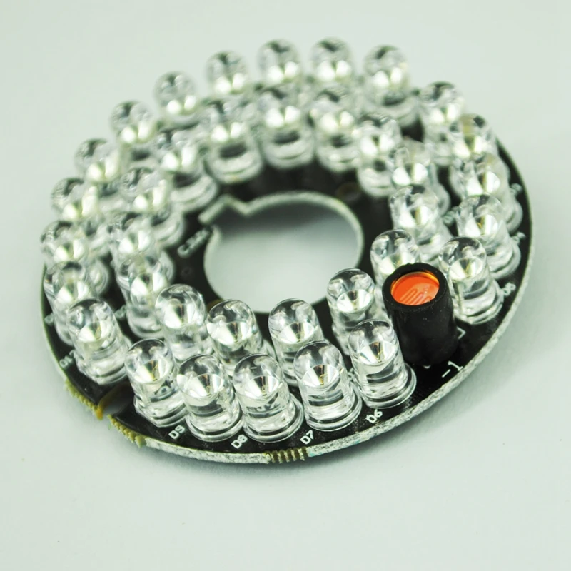 SODIAL(R) 2 &quotкруглая доска 36 IR красный светодиодный светильник для камеры
