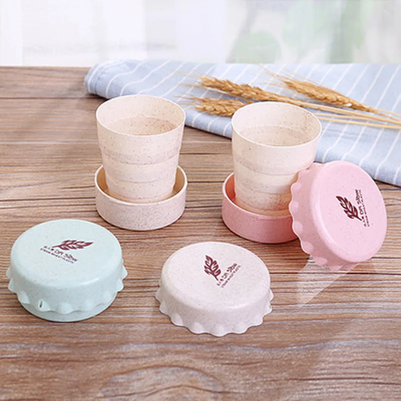 Новая портативная Выдвижная складная чашка с крышкой уличная телескопическая