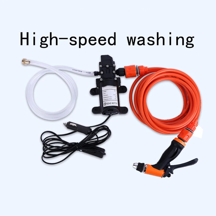 

High Pressure Washer Spray Gun with Hose 8mm Spray Outlet 12V Car Electric Water Cleaner Wash Pump Kit Portable Wash Gun