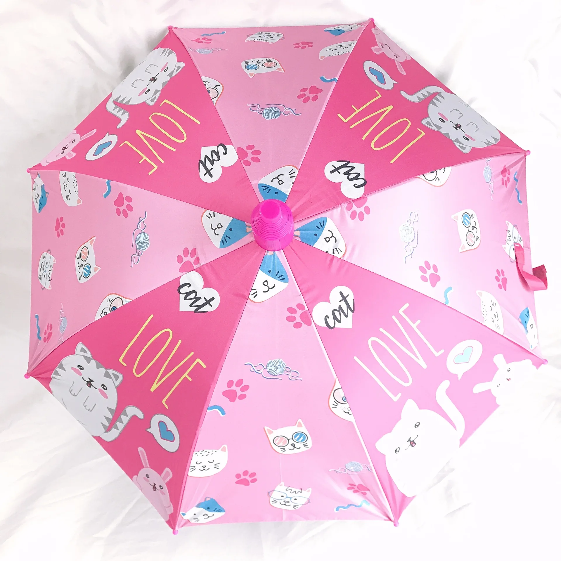 New children's umbrellas long curve handle transparent rain umbrella for kids cartoon animals style girl boy Picture | Дом и сад