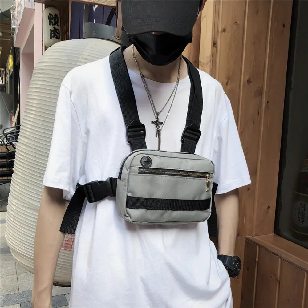 

Men Hip-Hop Chest Bag Outdoor Oxford Tactical Streetwear Vest Chest Rig Bags Women Functional Waistcoat Chest Utility Pack #30