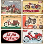 Винтажный настенный плакат JAWA, винтажный настенный ретро-плакат для украшения дома, ресторана, Металлический Настенный декор, художественный металлический знак, Жестяная Табличка