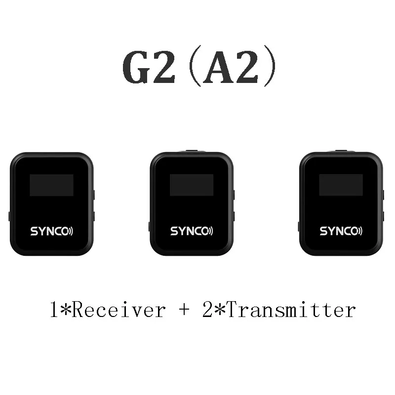 

SYNCO G2A2 Wireless Lavalier Microphone System for Smartphone Laptop DSLR Tablet Camcorder Recorder pk Comica Rode Mic