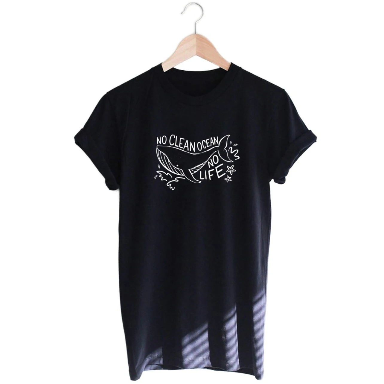 Нет чистого океана нет жизни слоган футболка без ласт будущего Футболка женская
