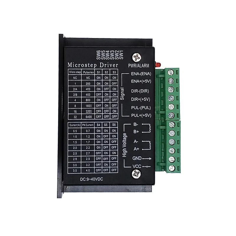 TB6600(HY-DIV268N) контроллер шагового двигателя для 42 57 шаговый двигатель Nema17 Nema23 двухфазный гибридный шаговый двигатель