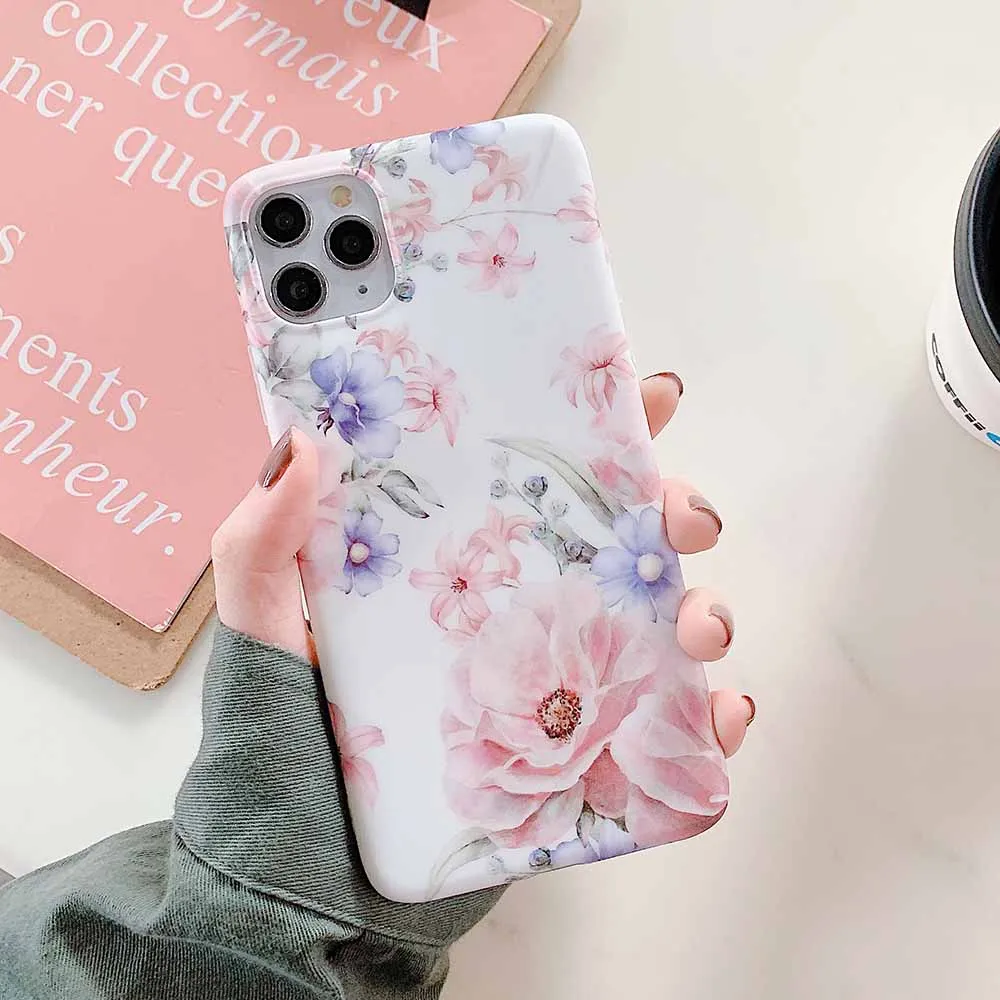 Винтажный чехол LOVECOM с зелеными листьями и цветами для iPhone 11 Pro Max X XS XR 6 6S 7 8 Plus