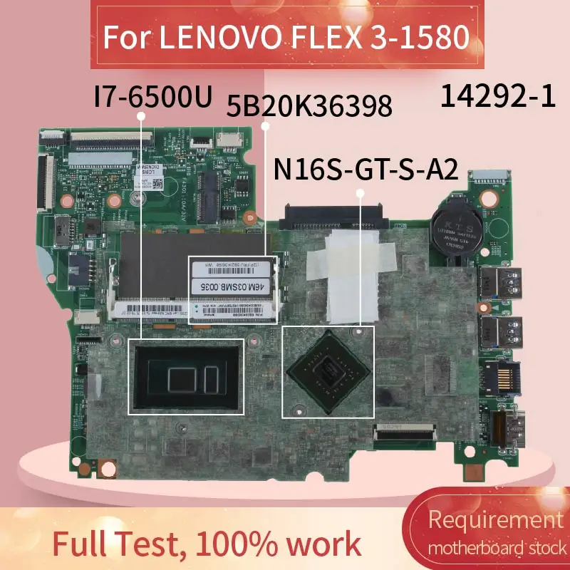 

Материнская плата 5B20K36398 для ноутбука LENOVO FLEX 3-1580, материнская плата для ноутбука 14292-1