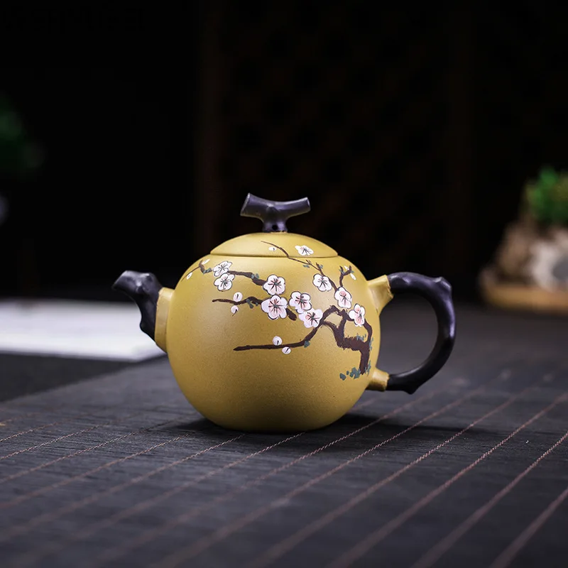  Аутентичный Yixing чайник фиолетовая глина Слива Дракон яйцо чайник руды красота чайник ручной набор для чая индивидуальные подарки 250 мл