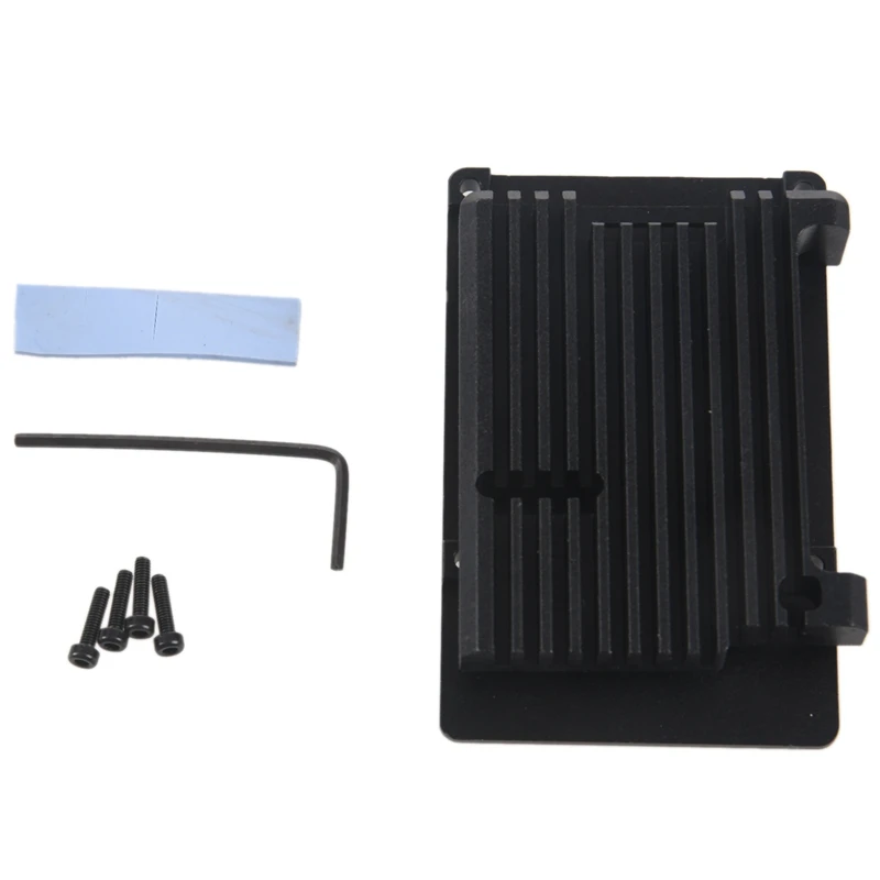

for Raspberry Pi 4 Model B Aluminum Case, Passive Cooling Aluminum Alloy Protective Shell Metal Enclosure for Raspberry Pi 4 Mod