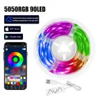 Умная Светодиодная лента с Wi-Fi-контроллером и поддержкой Bluetooth Smart-Life App 5050, Google Home, изменение цвета RGB, 5 В, 10 футов, музыкальный шнур, умная Светодиодная лента