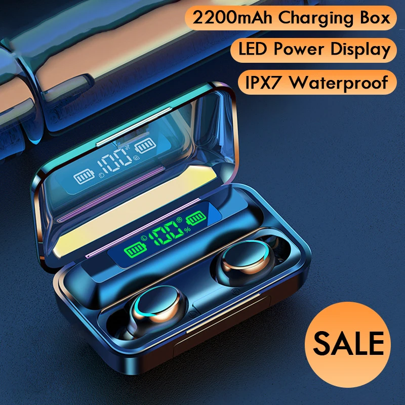 TWS Bluetooth 5 0 наушники 9D Hi Fi стереонаушники беспроводные спортивная версия с