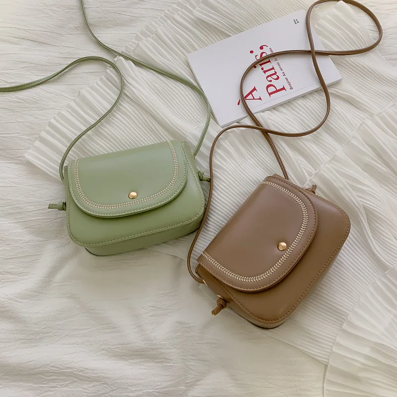 

Summer Small Bag Female 2021 New Korean Retro Wild Saddle Bag Fashion PU Shoulder Bag Ladies Messenger Bag Trend