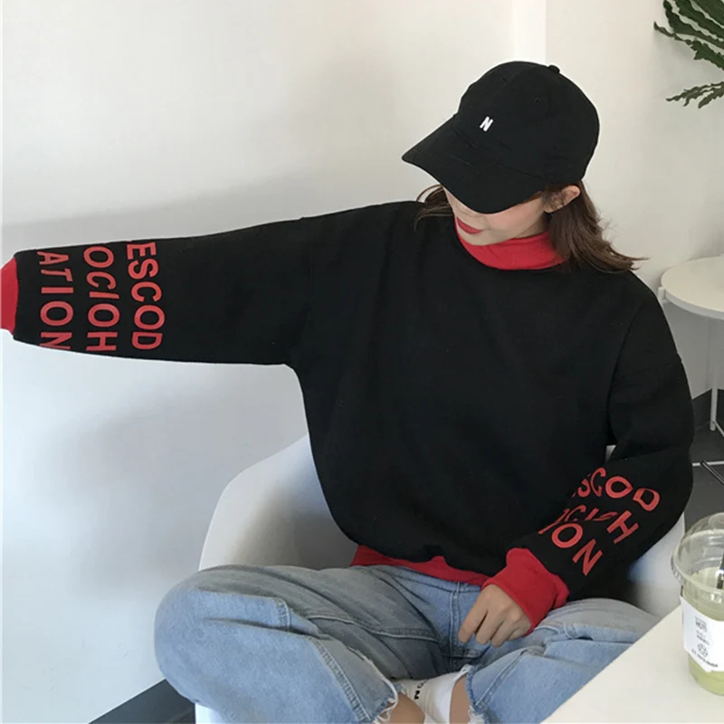 Милые японские короткие толстовки водолазка Женская Толстовка 2019 универсальные