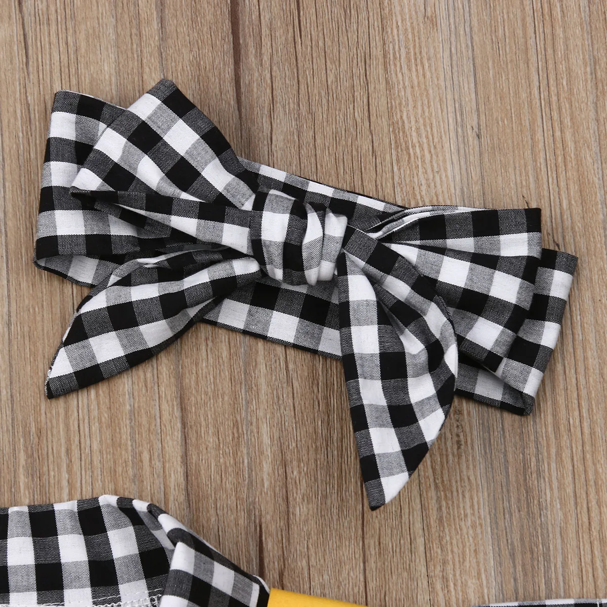 3Pcs Toddler Baby Girl Clothing Set Checks T-shirt Top Skirt Dress Headband Plaid Baby Outfit Casual Kids Clothes Girls Clothing
