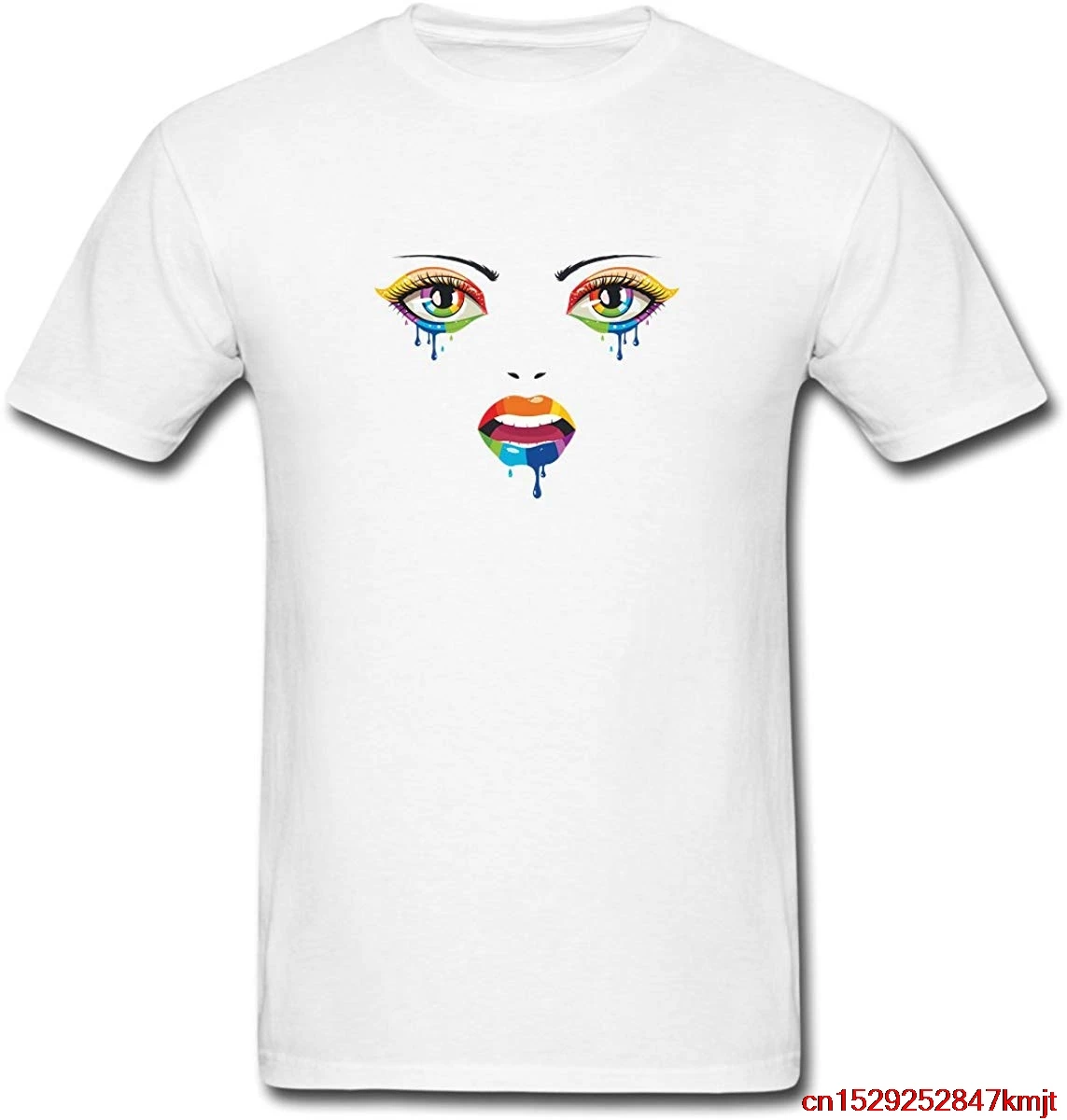 FGHFG лицо краски для мужчин s хлопок сплошной цвет футболка унисекс wo | Мужская