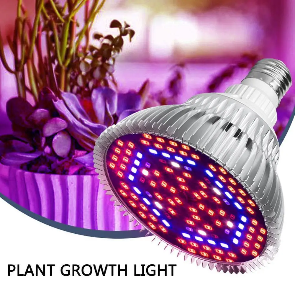 Светодиодная лампа полного спектра для выращивания растений 30 Вт 50 80 красная