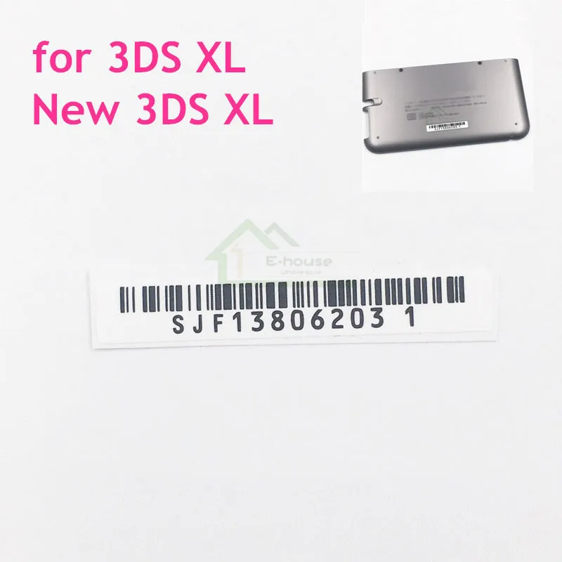 10 шт. для 3DS XL LL нового задняя оболочка консоли ярлык наклейка со штрих кодом