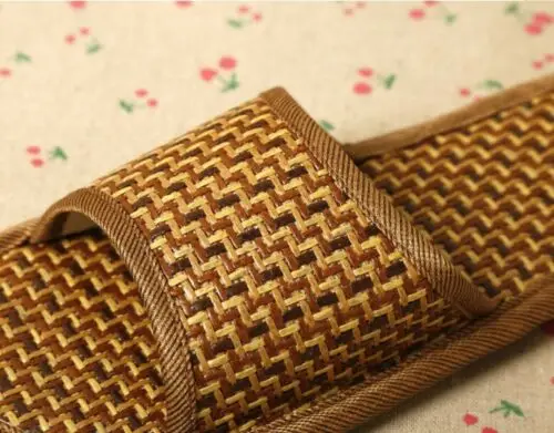 Удобная бамбуковая обувь ручной работы тапочки для мужчин и женщин соломенные