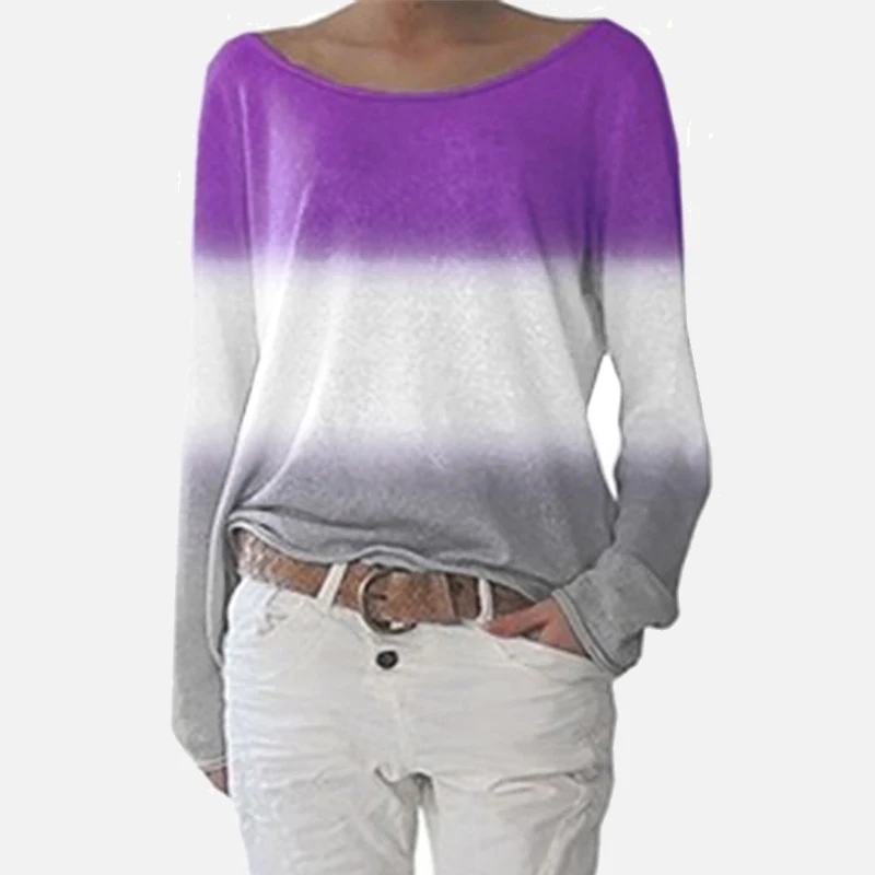 2020 модная повседневная женская футболка с принтом большого размера осенняя плюс