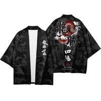 male dragon print shirt yukata kimono obi clothing yukata haori men japanese kimono cardigan samurai japan kimono jacket