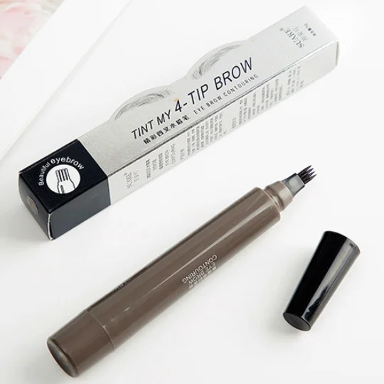 Карандаш для бровей Microblading Водостойкий карандаш татуажа с вилкой стойкий