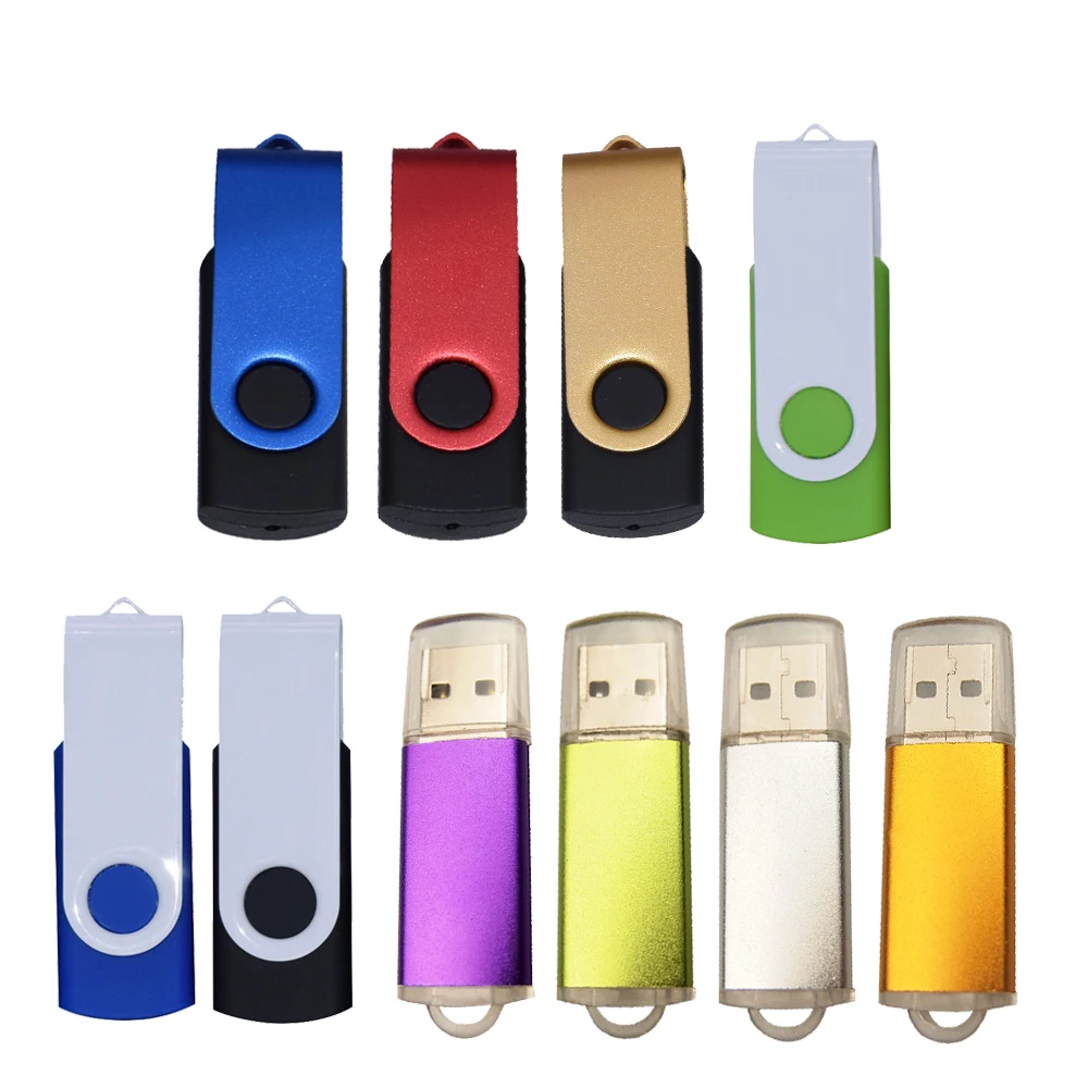 

Top Quality Rotate Metal pendrive USB 2.0 Flash drives 128gb 64GB 32GB 16GB 8GB 4g usb disk pen drive memory stick customer LOGO