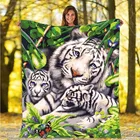 Фланелевое Одеяло с тигром, Супермягкие флисовые одеяла, легкое теплое одеяло для спальни, дивана