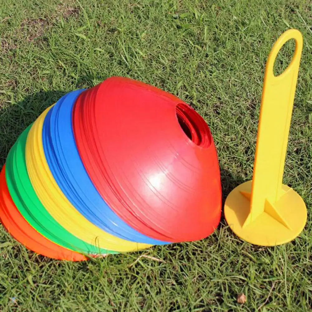 

Agility Disc Cone Set Multi Sports Training Space Cones Rugby Field with Plastic Stand Holder for Soccer Football Ball Game Disc