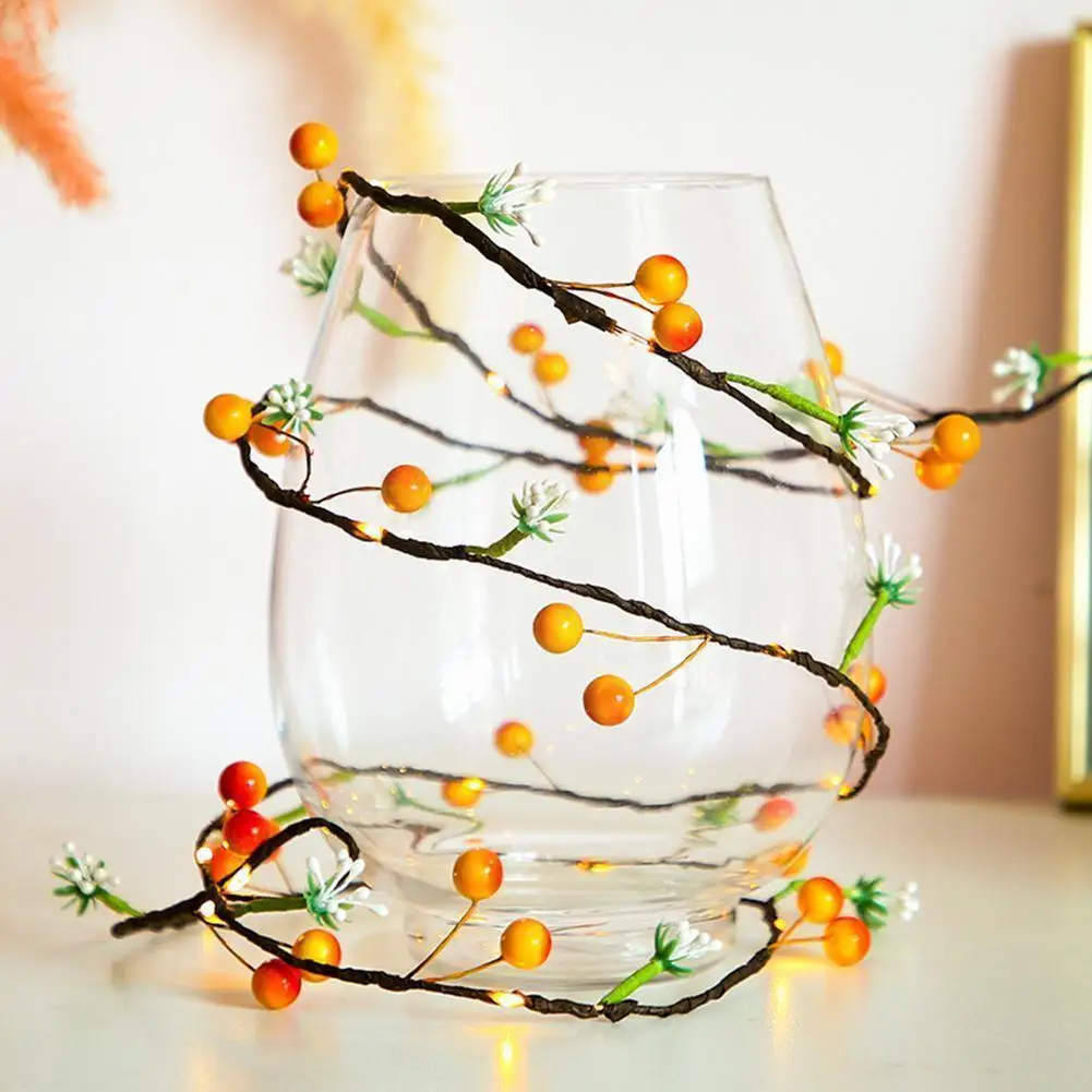 

Гирлянда с 20 светодиодами в виде фруктов, праздничная подвесная гирлянда, огни на новый год, Рождество, свадьбу, украшение для дома и вечерин...