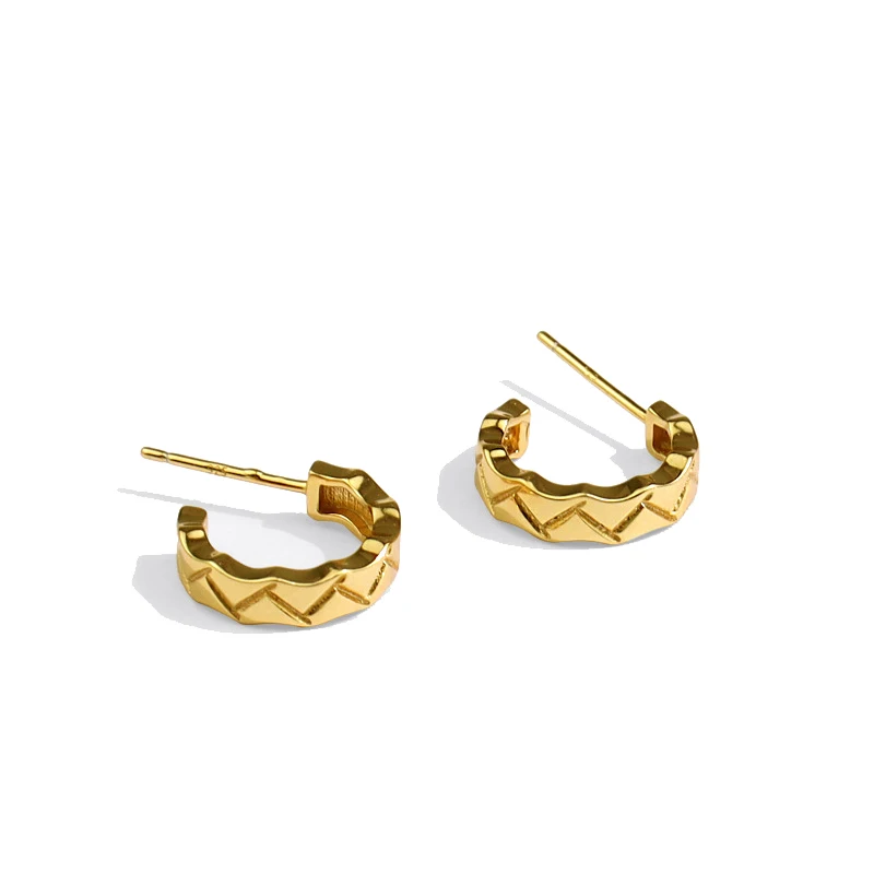 

TOSAKO Stud Earrings Gold Color Fashion Personality Wedding Engagement