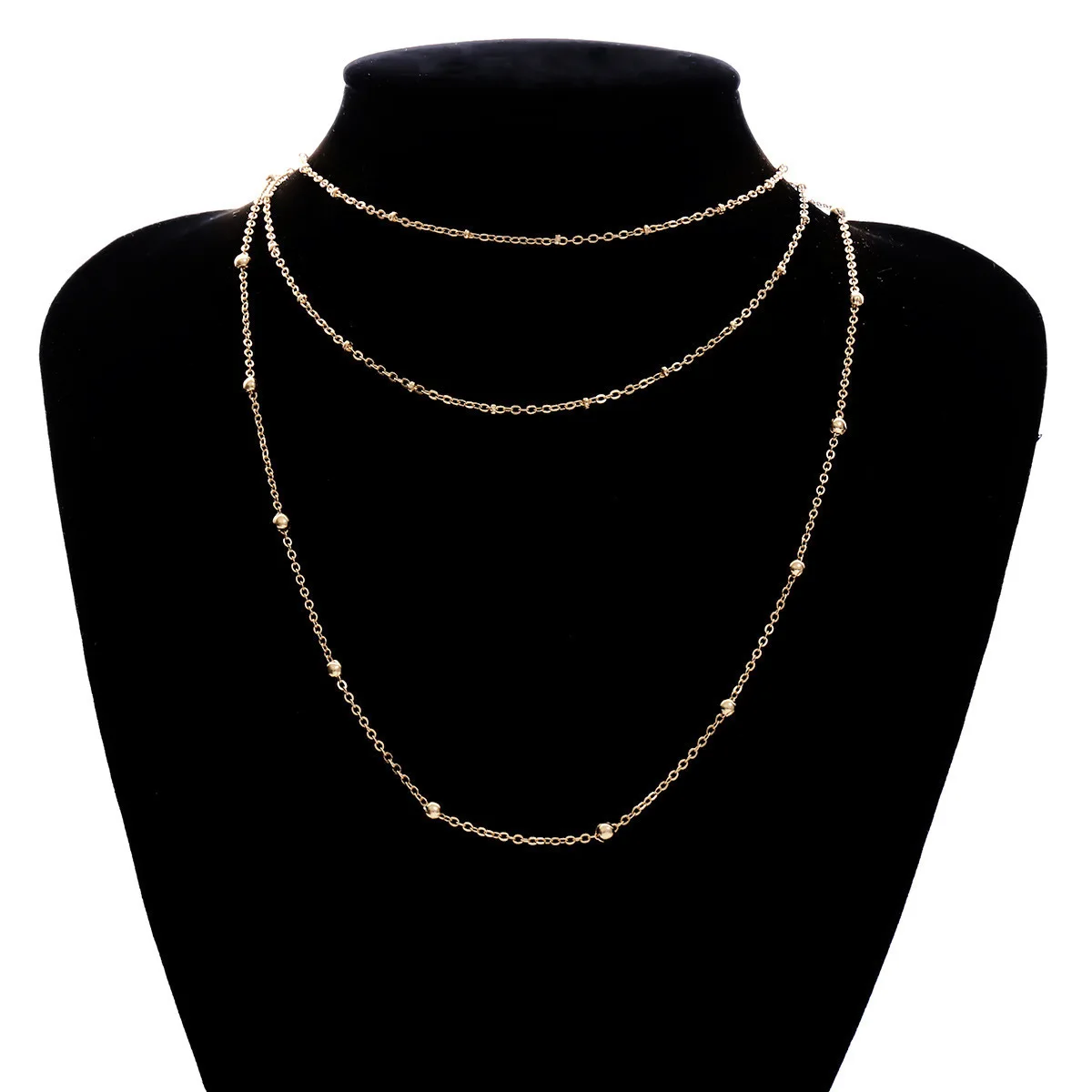 Abayabay Choker Personalized Girl Necklace Multilayer Chain Women Rose Gold Color Bohemia Necklaces Jewelry Lovers Kpop Collier