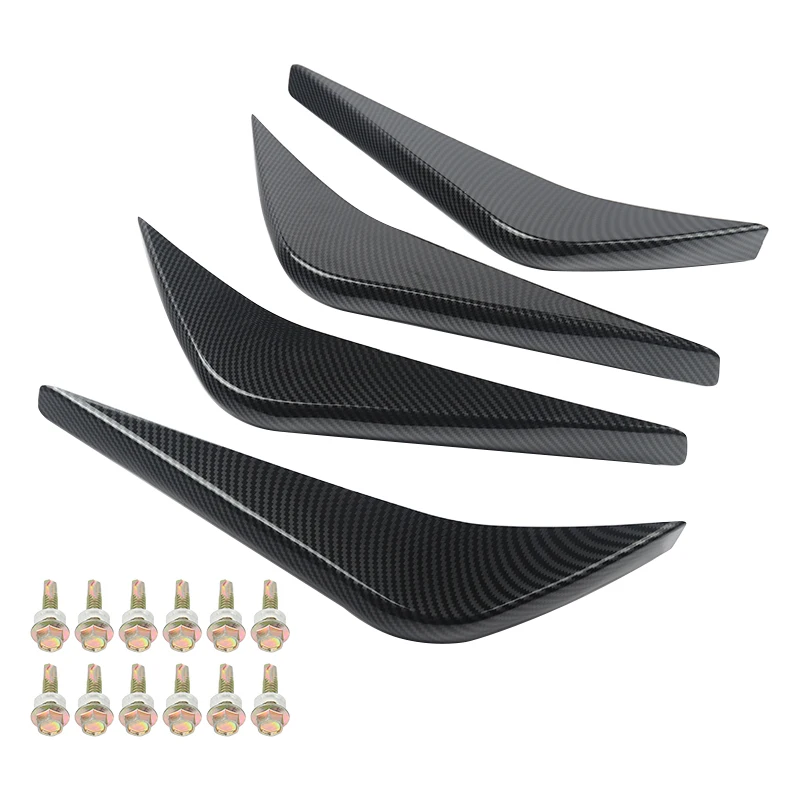 

MagicKit 4X Trunk Bumper Lower Air Diffuser Fins For 2014-2019 Corvette C7 Carbon Painted