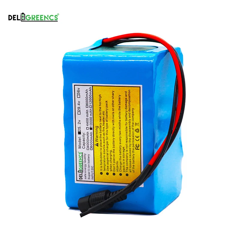 

Rechargeable 3.7V 1300Mah 36V 24V 10Ah Li Ion 18650 Lithium Polymer Battery For Samsung Electric Bike