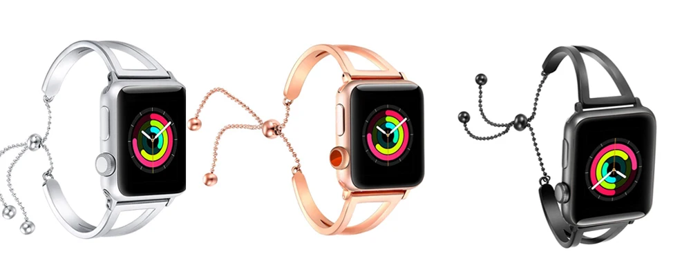 Ремешок для часов для Apple Watch 38 мм 42 мм 40 мм 44 мм Женский браслет из нержавеющей стали для Apple Watch ремешок iWatch серия 5 4 3 2