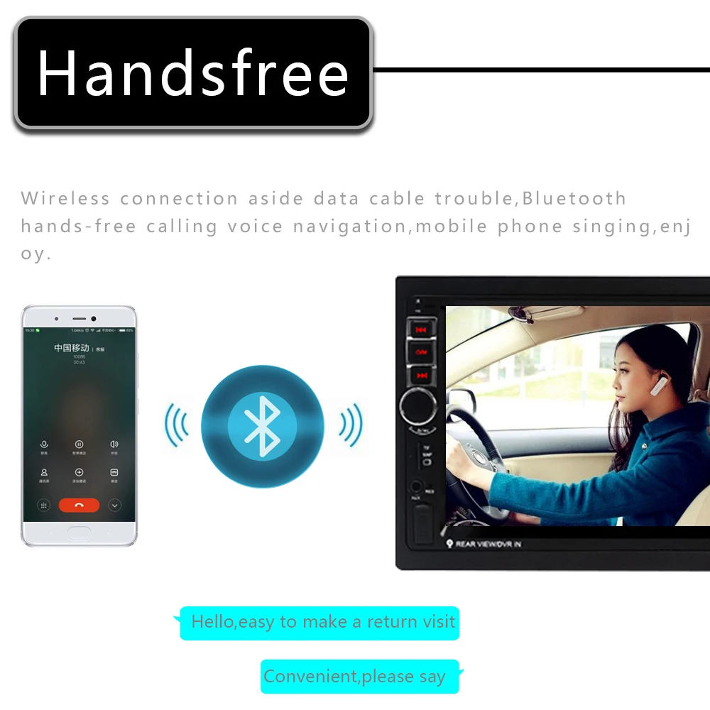 7 Inch 2 DIN Radio Car Radios-Bluetooth/Satellite/Nav Have Frame LCD 2DIN Android Receiver Nav MP5 Multimedia Player Monitor | Автомобили