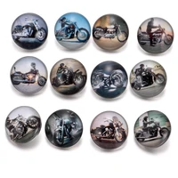 6pcslot 18mm snap buttons mixed crab cartoon zombie hot air balloon squirrel motorcycle snowman dandelion dutch glass buttons