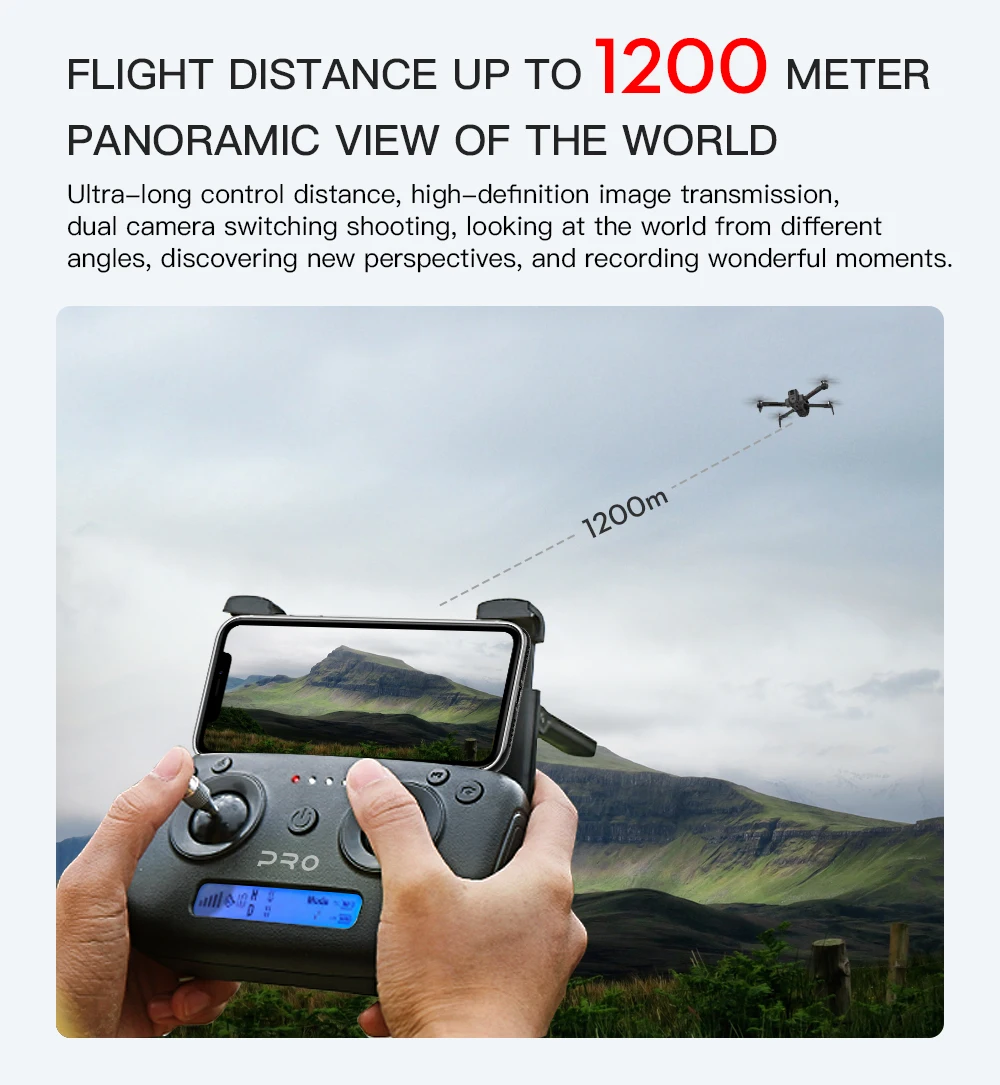 Квадрокоптер FEMA SG906 Pro GPS бесщеточный 2 оси Wi Fi FPV 4K HD с двойной камерой 1