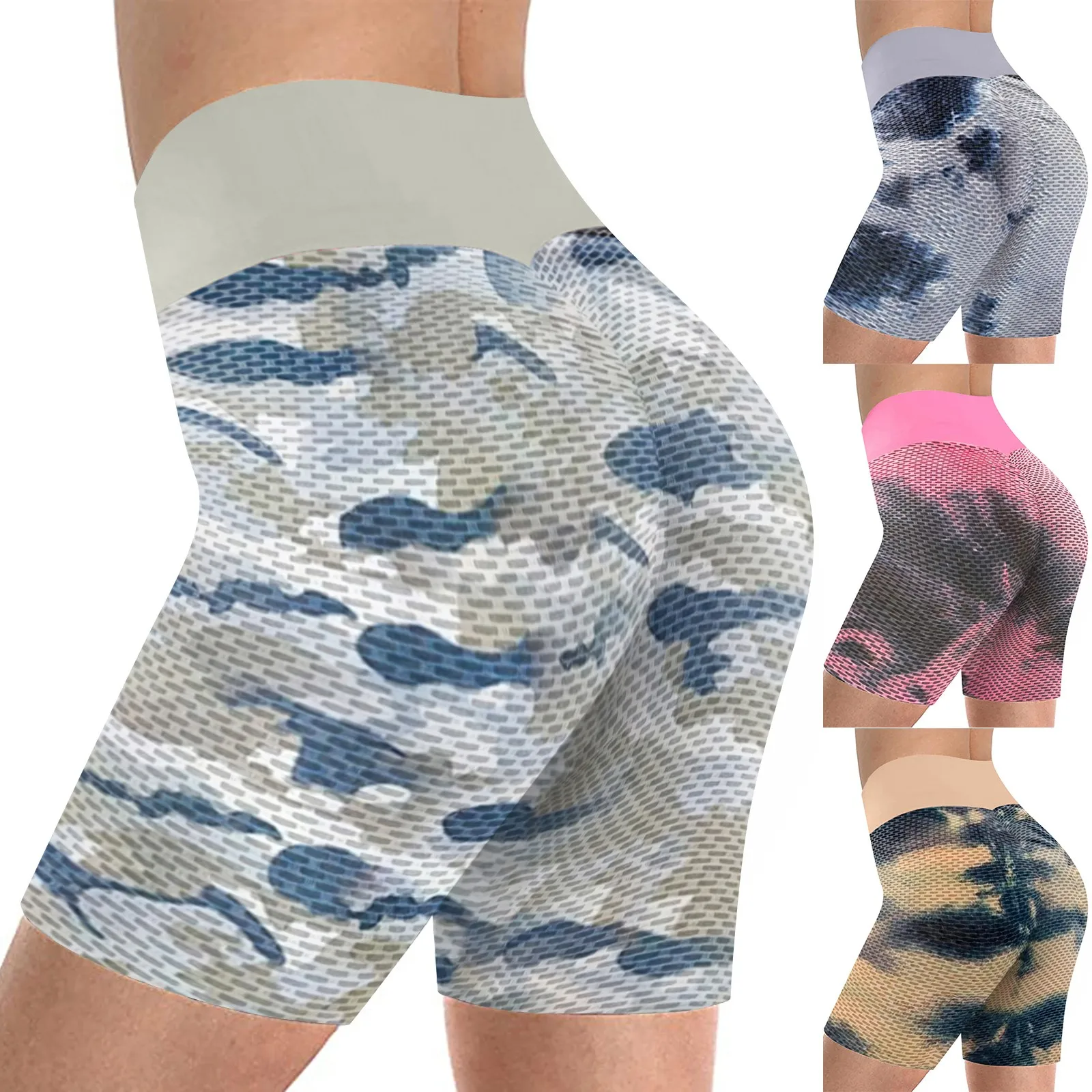 

Fashion Push Up elasticity Gym Clothing Women Hip High Waist Printing Running Lifting Fitness Sports Shorts Indoor activities