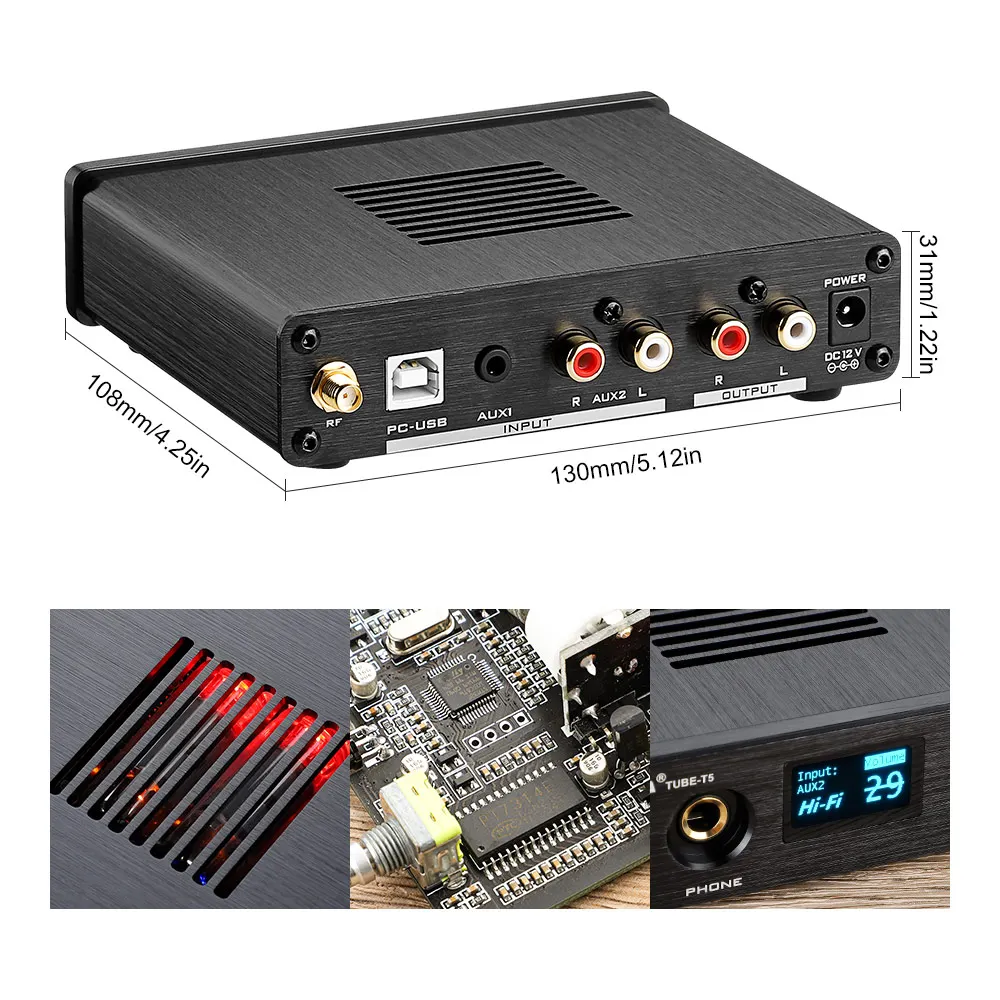 AIYIMA 6K4 трубчатый предусилитель QCC3003 Bluetooth5.0 предусилители стерео аудио усилитель