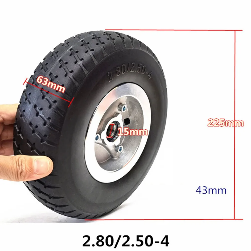 

9-дюймовая шина для скутера, каратинга 2,80/2,50-4, сплошное переднее заднее колесо, прочная запасная деталь, аксессуары для скутера