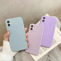 shockproof silicone soft case cover for iphone 13 pro max 12 11 pro x xs max 7 8 plus se 2 solid color simple couple case coque